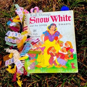 One of a kind vintage deconstructed Snow White book.
